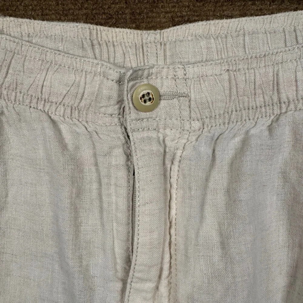 Tommy Bahama Men's Medium Relax Linen Shorts M 34 Medium White Cream Tan Beach